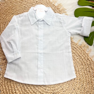 Conj Camisa Branca e Short Linho